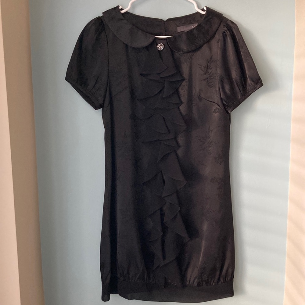 Forever 21 bejeweled button black mini dress Size S